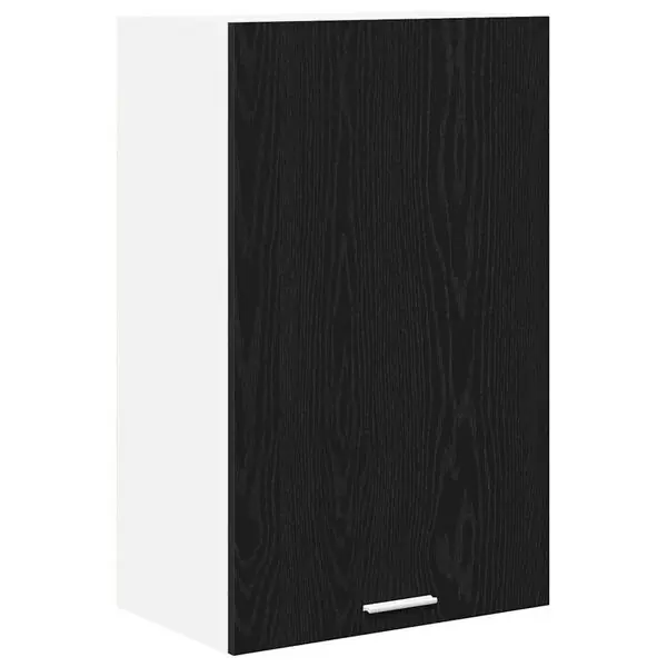 vidaXL Hängande skåp Svart ek och vit 50 x 31 x 80 cm Konstruerat trä Premium