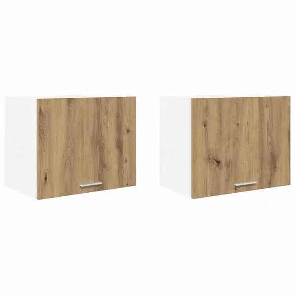 vidaXL Hängande skåp med dörr 2 pcs Artisan ek och vit 50 x 31 x 40 cm Expressleverans