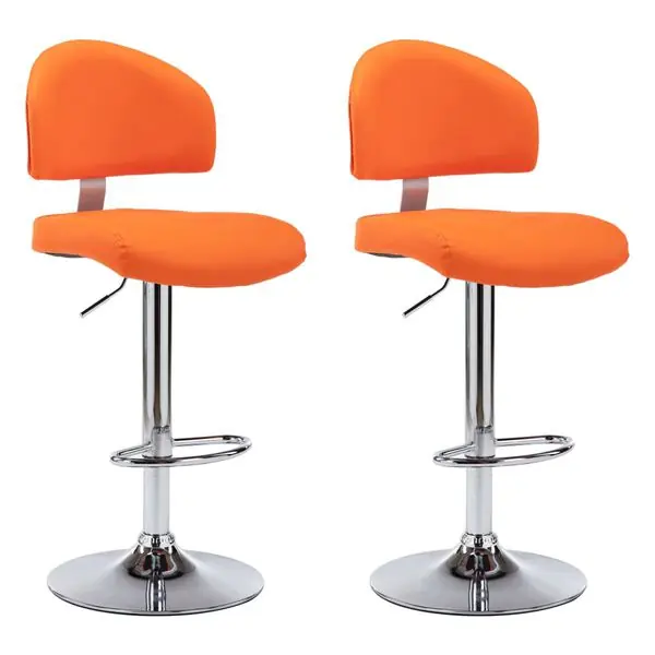 Säker betalning vidaXL Barstolar 2 st orange konstläder