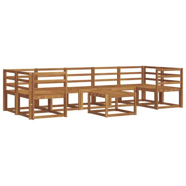 vidaXL Utomhussoffset 8 pcs Naturfärg Massivt Akaciaträ I lager