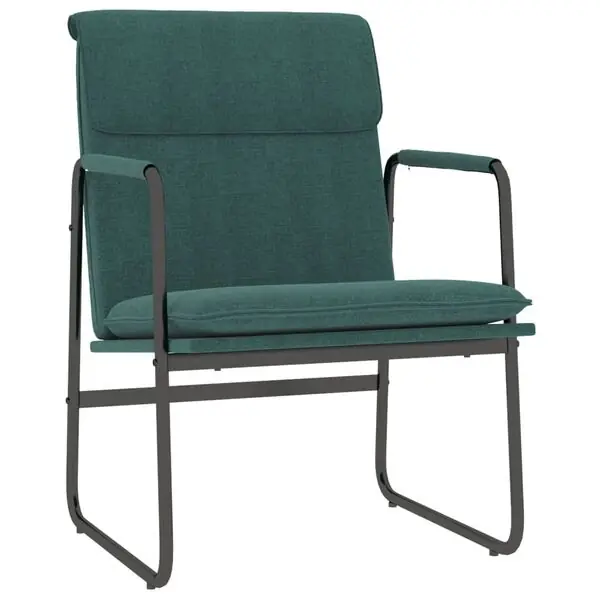 Billigare vidaXL Loungestol mörkgrön 55x64x80 cm tyg