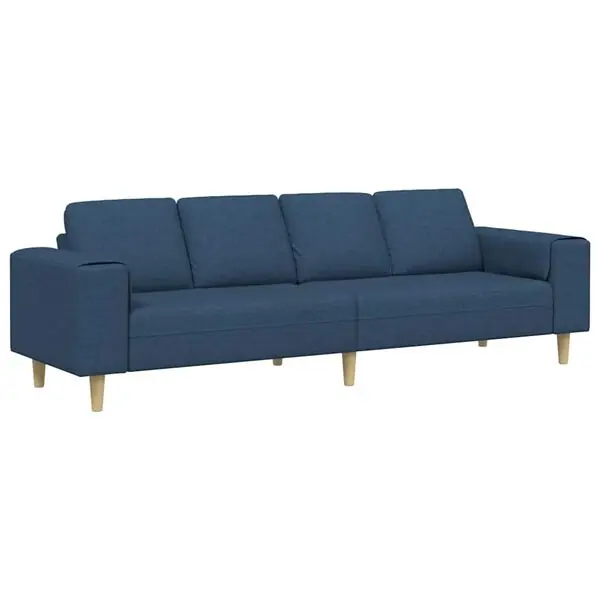 vidaXL Vardagsrumsoffa Blå 250 x 77 x 76 cm Polyester Begränsat erbjudande