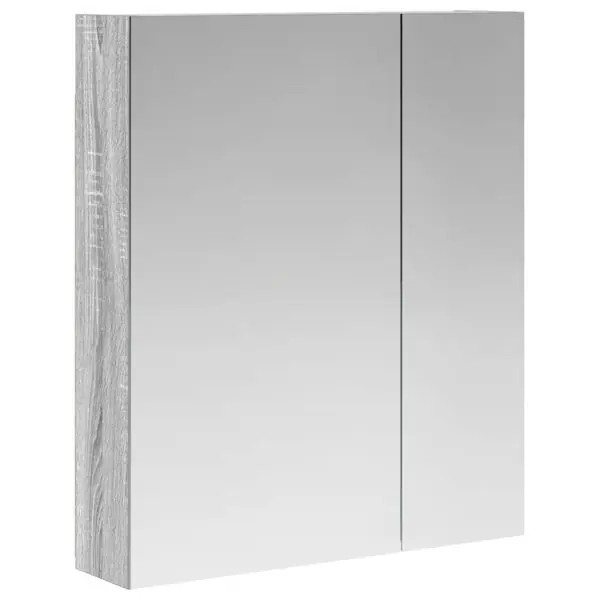 Säker betalning vidaXL Badrumsspegelskåp Grå Sonoma 60 x 14,5 x 70 cm Konstruerat trä