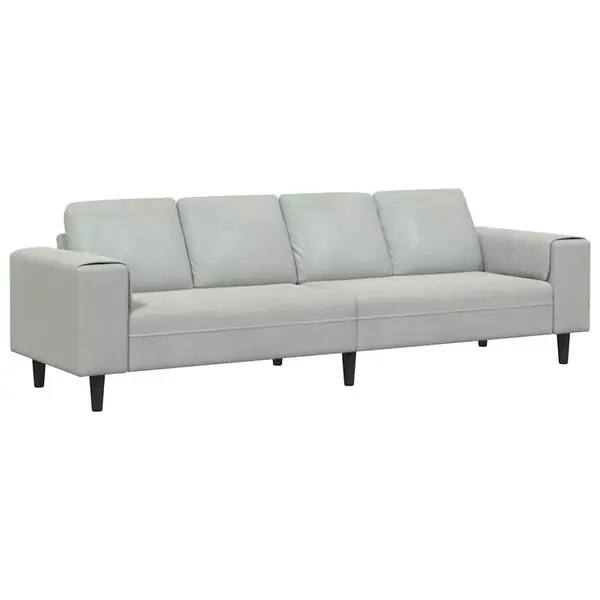 Rabatt vidaXL Vardagsrumsoffa Ljusgrå 250 x 77 x 76 cm