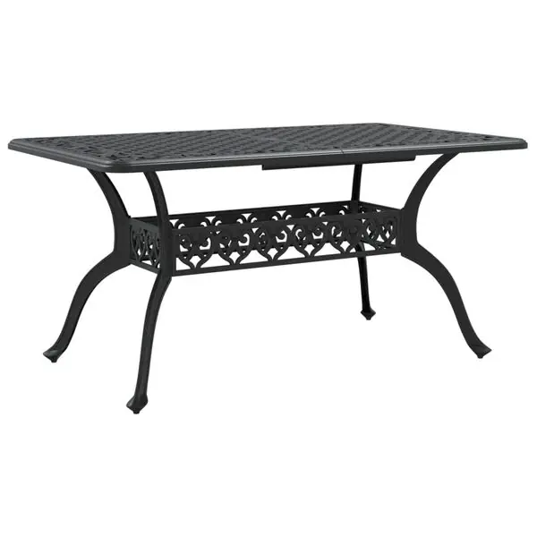 Erbjudandepris vidaXL Trädgårdsbord svart 150x90x72 cm gjuten aluminium
