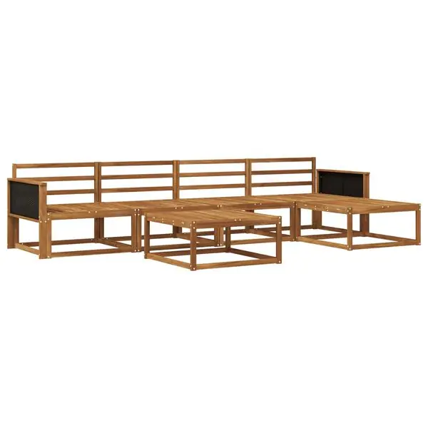 Fri frakt vidaXL Utomhussoffset 6 pcs Naturlig Massivt Akaciaträ