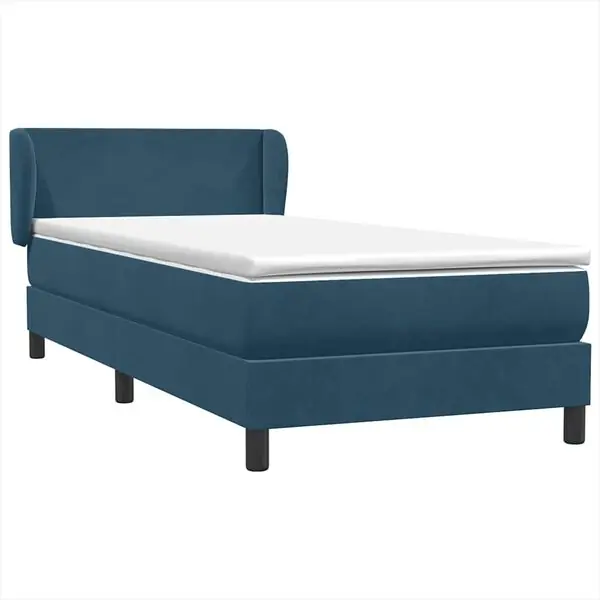 vidaXL Ramsäng med madrass mörkblå 80x210 cm sammet Erbjudande