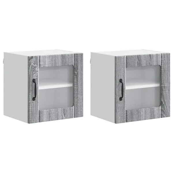 Handla nu vidaXL Diskmaskin panel Lucca 2 pcs Grå sonoma-ek 40 x 31 x 40 cm