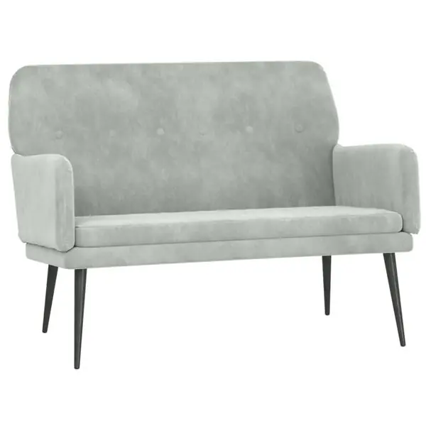 Premium vidaXL Bänk ljusgrå 108x79x79 cm sammet