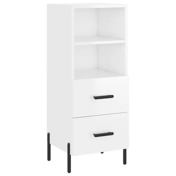 vidaXL Skåp vit högglans 34,5x34x90 cm konstruerat trä Sänkt pris
