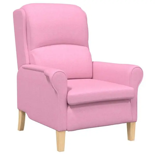vidaXL fåtölj Rosa tyg Expressleverans