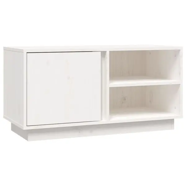 Lågt pris vidaXL Tv-bänk vit 80x35x40,5 cm massiv furu