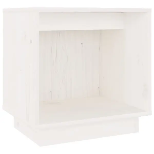 vidaXL Sängbord vit 40x30x40 cm massiv furu Fynd