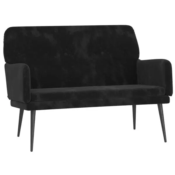 vidaXL Bänk svart 108x79x79 cm sammet Premium