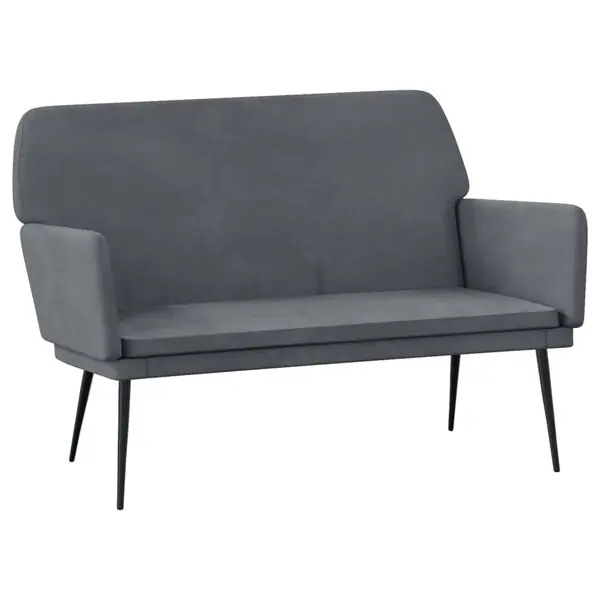 vidaXL Bänk mörkgrå 108x79x79 cm sammet Erbjudande