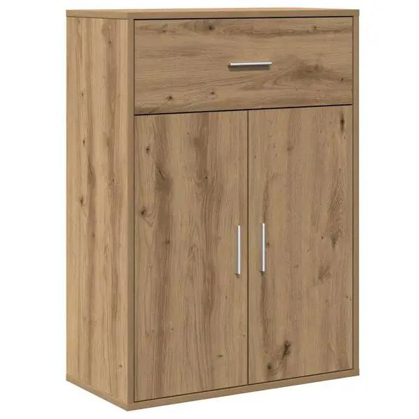 vidaXL Sideboard med låda Artisan Ek 60 x 30 x 84 cm Konstruerat trä Billigare