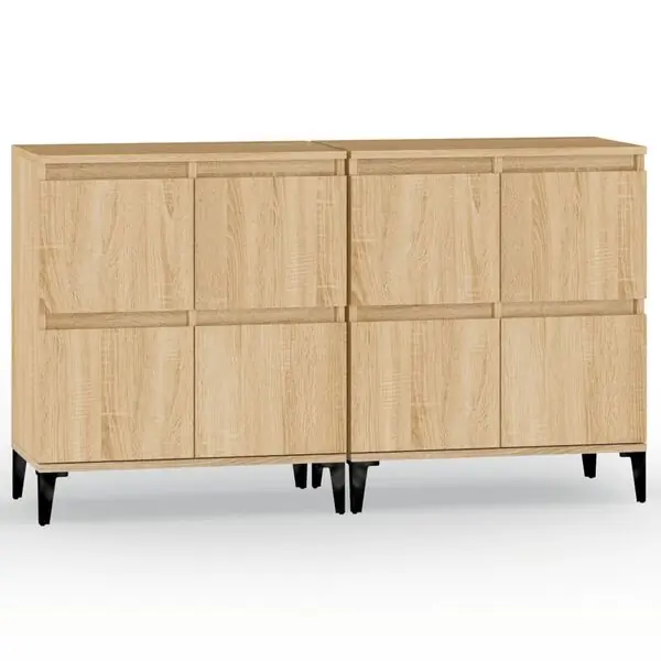 vidaXL Skänk 2 st sonoma ek 60x35x70 cm konstruerat trä Rabatter