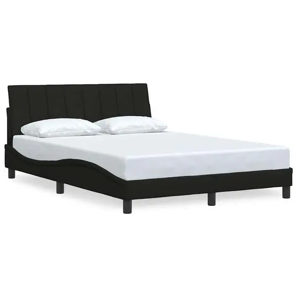 vidaXL Bed Frame without Mattress "Hanko" Black 120x200 cm Fabric Begränsad tid