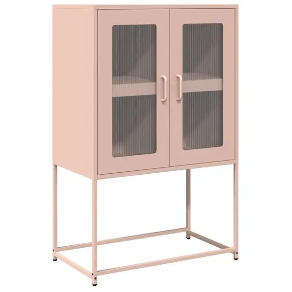 vidaXL Highboard rosa 68x39x107 cm stål Sänkt pris