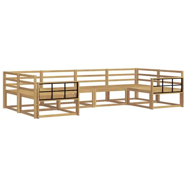Begränsad tid vidaXL Utomhussoffset 6 pcs Vit Massivt Akaciaträ
