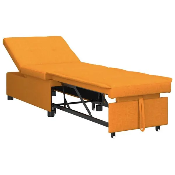 vidaXL Pull Out Sofa Bed Mörkgul 194 x 50 x 82 cm tyg Begränsat antal