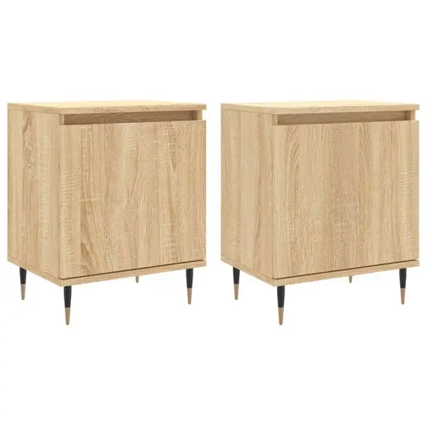 Nedsatt pris vidaXL Sängbord 2 st sonoma-ek 40x30x50 cm konstruerat trä