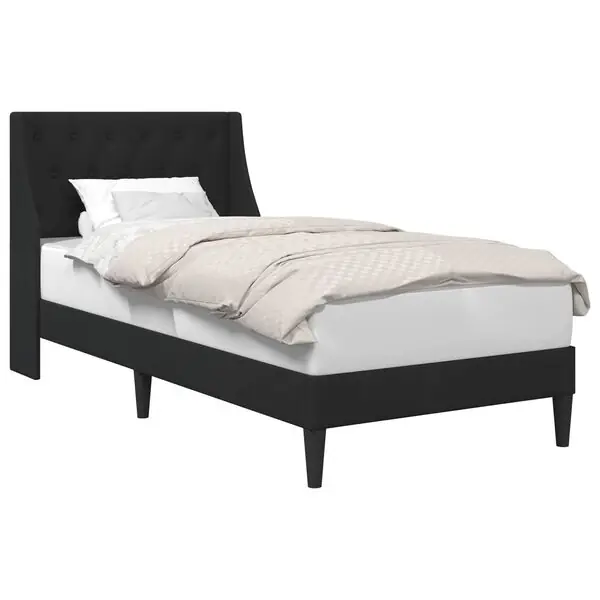 vidaXL Sängram med huvudgavel Svart 80 x 200 cm Sammet Nedsatt pris