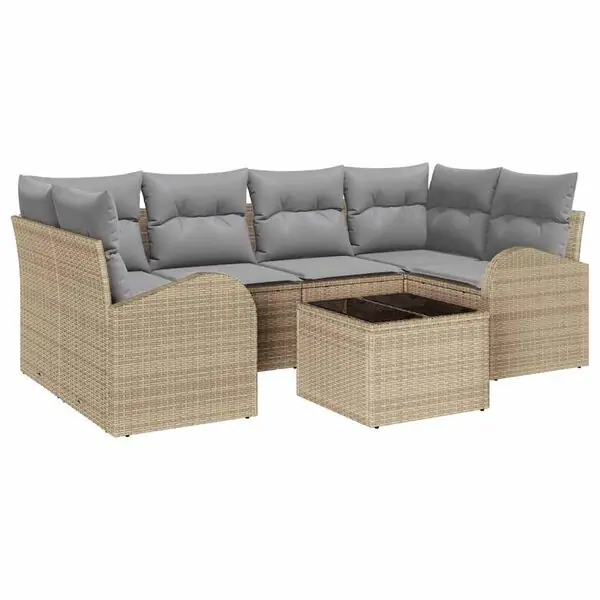 Outlet vidaXL Trädgårdsoffset Beige 55 x 55 x 37 cm konstrotting