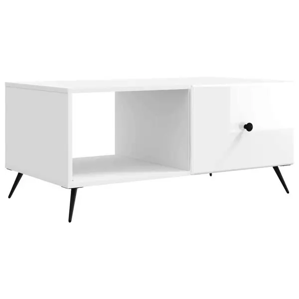 Beställ nu vidaXL Kaffeebord Vit högglans 90 x 50 x 40 cm Konstruerat trä