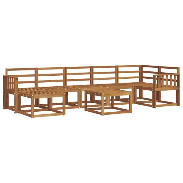 Fynd vidaXL Utomhussoffset 8 pcs Naturfärg Massivt Akaciaträ