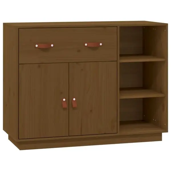 Billig vidaXL Skänk honungsbrun 98,5x40x75 cm massiv furu