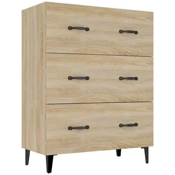 Billig vidaXL Skänk sonoma-ek 69,5x34x90 cm konstruerat trä