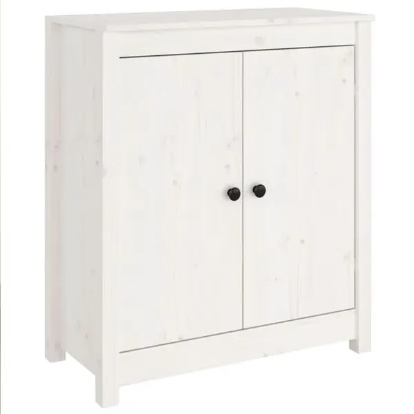 Fri frakt vidaXL Skänk vit 70x35x80 cm massiv furu