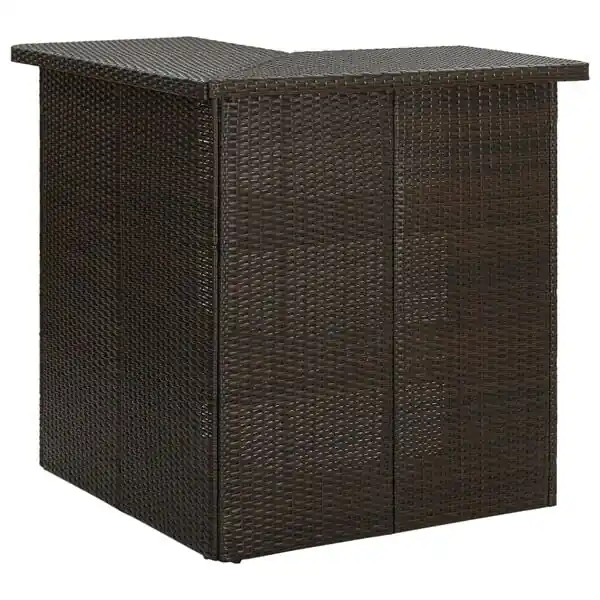 vidaXL Hörnbar brun 100x50x105 cm konstrotting Begränsad tid