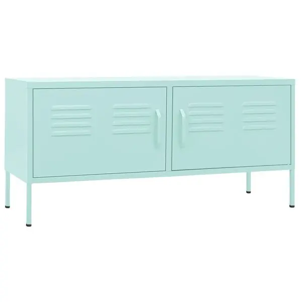 Sista chansen vidaXL Tv-bänk mintgrön 105x35x50 cm stål