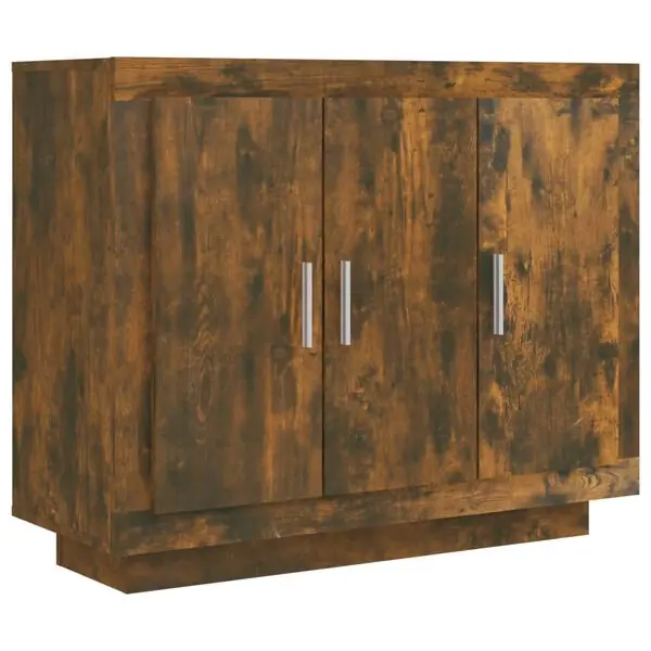 vidaXL Skänk rökfärgad ek 92x35x75 cm konstruerat trä Billig