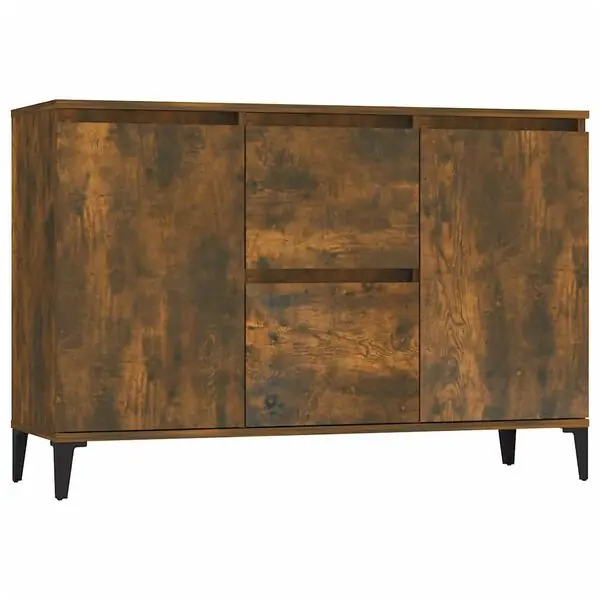 vidaXL Skänk rökfärgad ek 102x35x70 cm konstruerat trä Kampanj