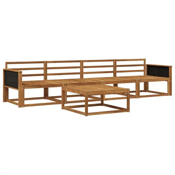 vidaXL Utomhussoffset 5 pcs Naturlig Massivt Akaciaträ Rabatter
