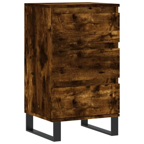 vidaXL Byrå rökfärgad ek 40x35x70 cm konstruerat trä Nedsatt pris