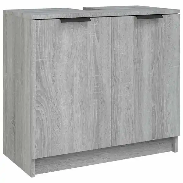 Fynd vidaXL Badrumsskåp grå sonoma 64,5x33,5x59 cm konstruerat trä
