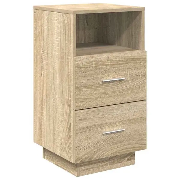 vidaXL Sängbord med 2 lådor sonoma-ek 36x36x68 cm Outlet