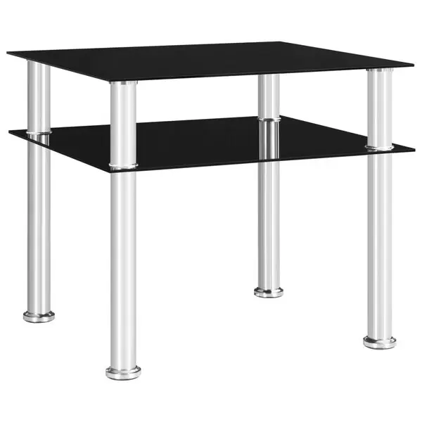 Reapris vidaXL Sidobord svart 45x50x45 cm härdat glas