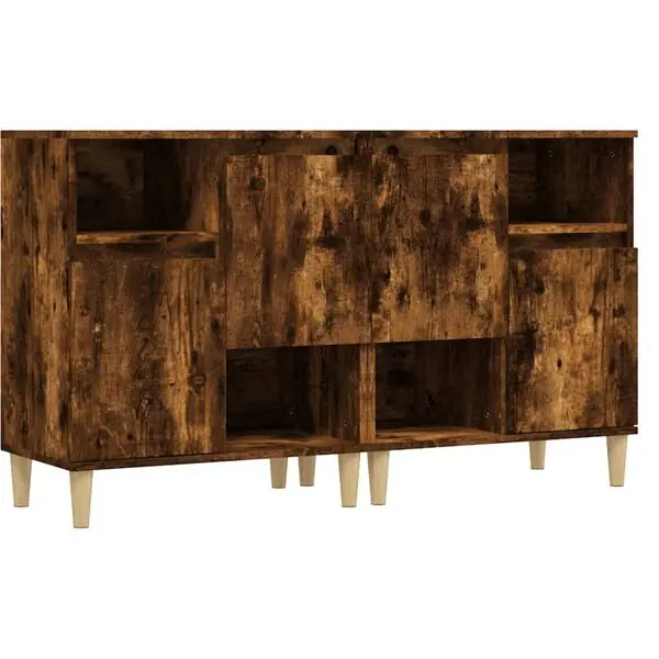 vidaXL Skänk 2 st rökfärgad ek 60x35x70 cm konstruerat trä Bästa pris