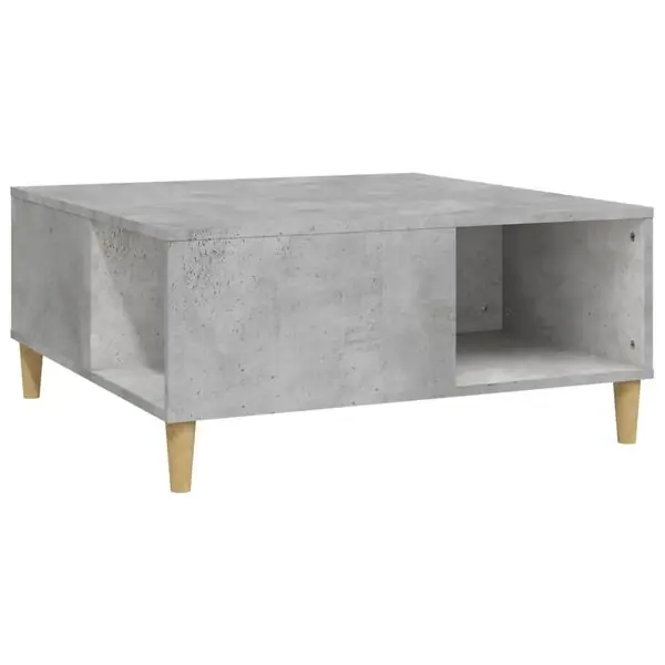 Begränsat antal vidaXL Soffbord betonggrå 80x80x36,5 cm konstruerat trä