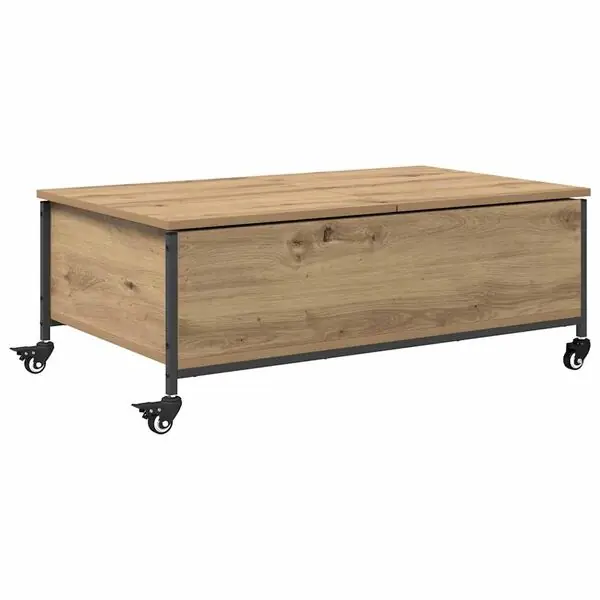vidaXL Kaffeebord Artisan Ek 91 x 55 x 32 cm Konstruerat trä Kampanj