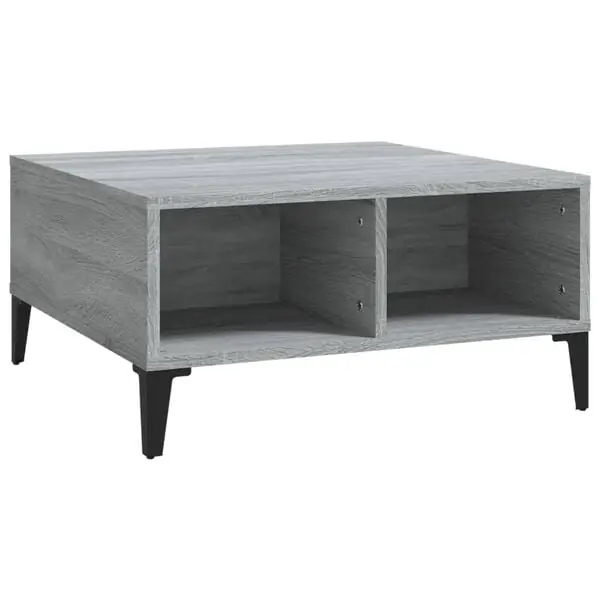 vidaXL Soffbord grå sonoma 60x60x30 cm konstruerat trä Trygg betalning