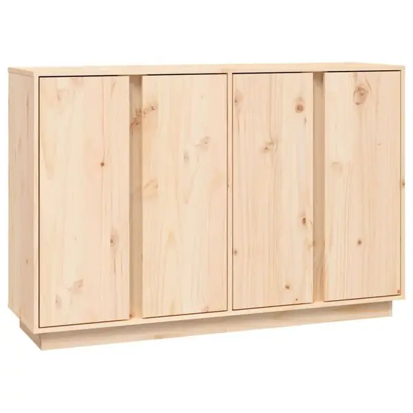 vidaXL Skänk vit 120x35x80 cm massiv furu Köp online