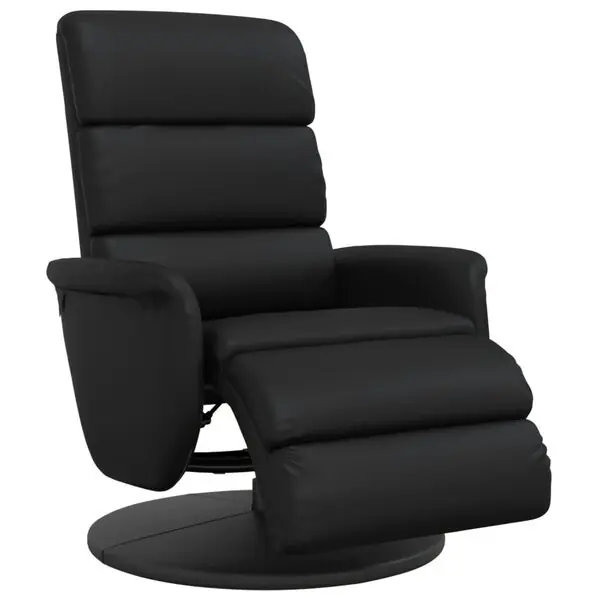 vidaXL Reclinerfåtölj med fotstöd svart konstläder Utförsäljning