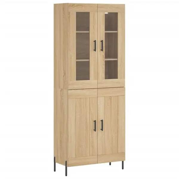 Köp nu vidaXL Högskåp sonoma-ek 69,5x34x180 cm konstruerat trä