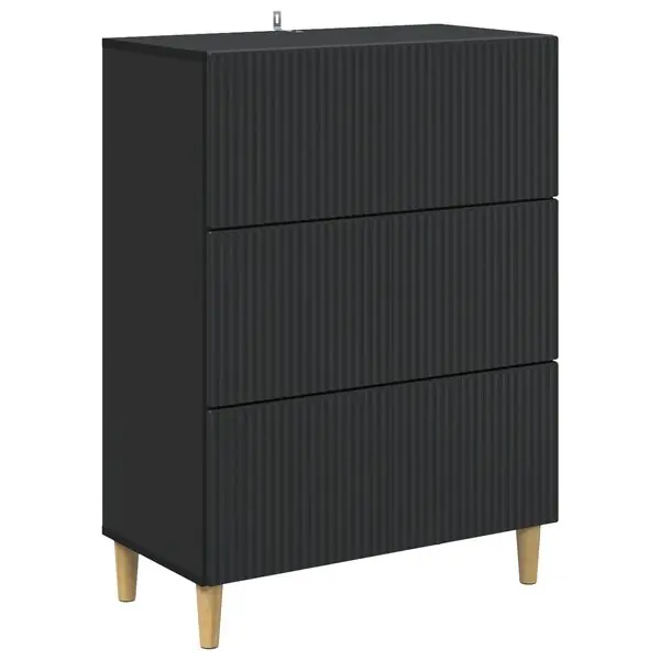 vidaXL Lådans skåp Svart 66 x 34,5 x 90 cm Konstruerat trä Fynd